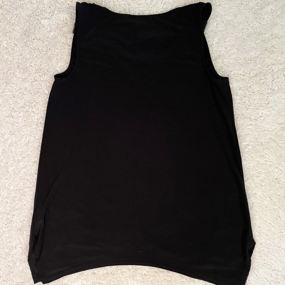 Kenneth Cole Black Drape Front Sleeveless Top - Picture 3 of 5